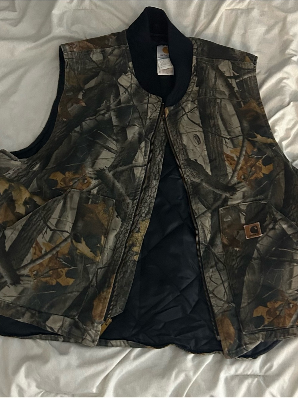 Vintage Made in USA Carhartt Men’s Camo Work Vest - Realtree Camo